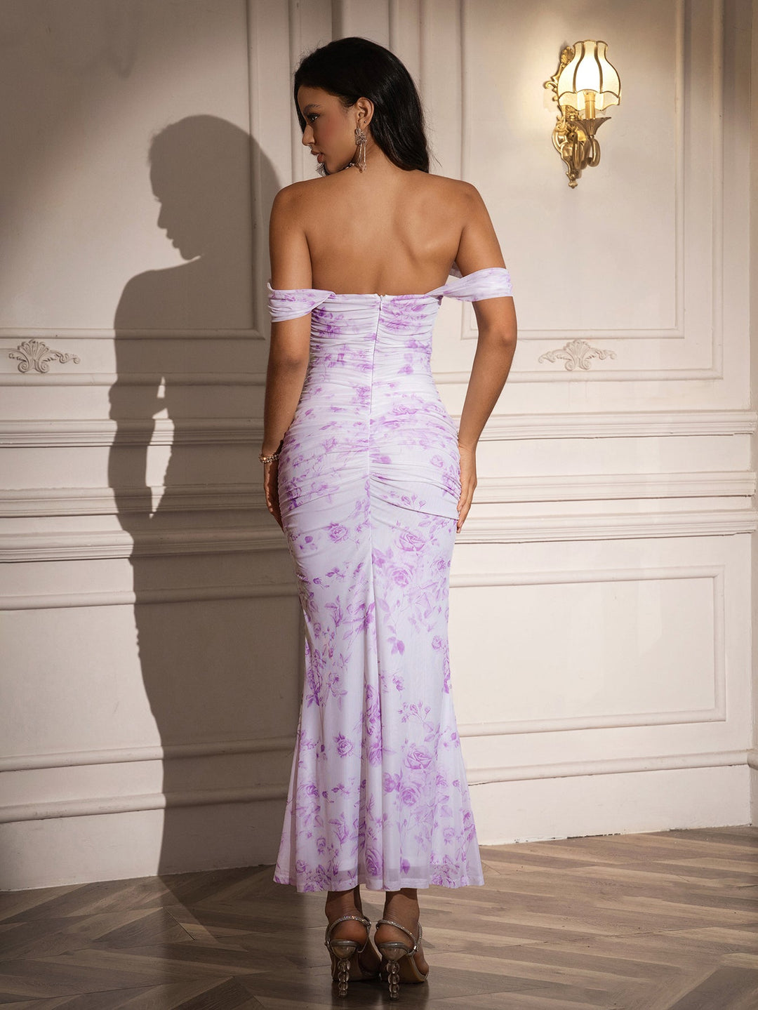 Floral Valencia Off Shoulder Dress