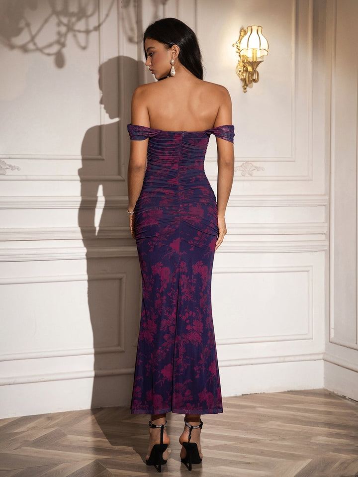 Floral Valencia Off Shoulder Dress